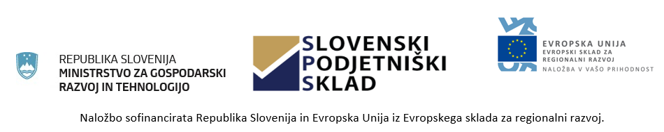 Logotipi ministrstvo za gostodarski razvoj , Slovenski podjetniški sklad, Evropska unija